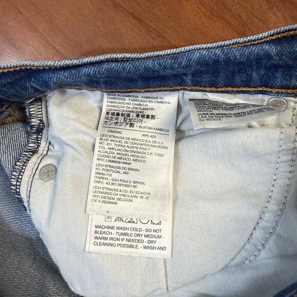 Levi's Wedgie Straight Jeans Women's 29 x 25.5 LVC Premium Stretch Denim E4-17 - Picture 5 of 8